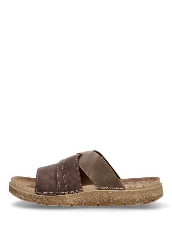 Sandalia de hombre MANLISA  s5107-4837 cuero sintetico suela plana