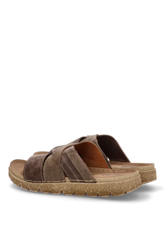 Sandalia de hombre MANLISA  s5107-4837 cuero sintetico suela plana