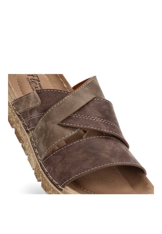 Sandalia de hombre MANLISA  s5107-4837 cuero sintetico suela plana