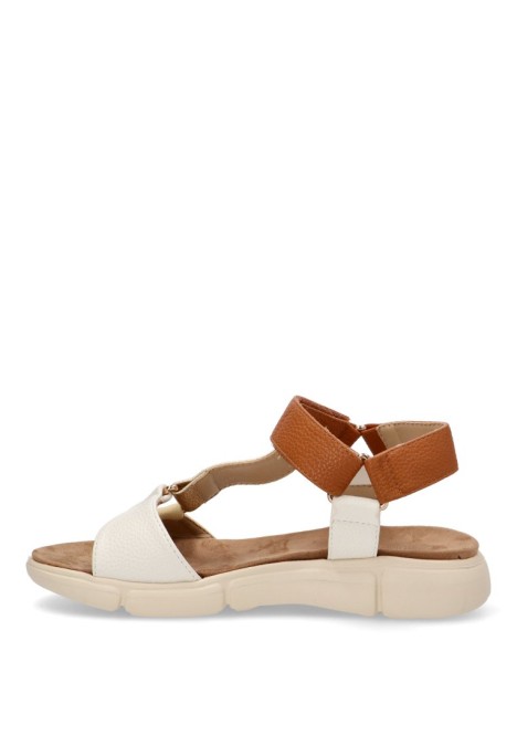 Sandalia de mujer Luna Collection ad-3269 oro sintetico suela plana