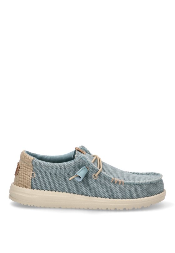 Nautico kiova mocasin de hombre DUDE wally braided verde textil  suela plana