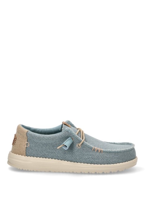 Nautico kiova mocasin de hombre DUDE wally braided verde textil  suela plana
