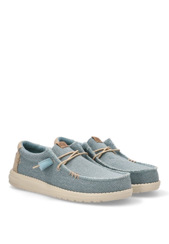 Nautico kiova mocasin de hombre DUDE wally braided verde textil  suela plana