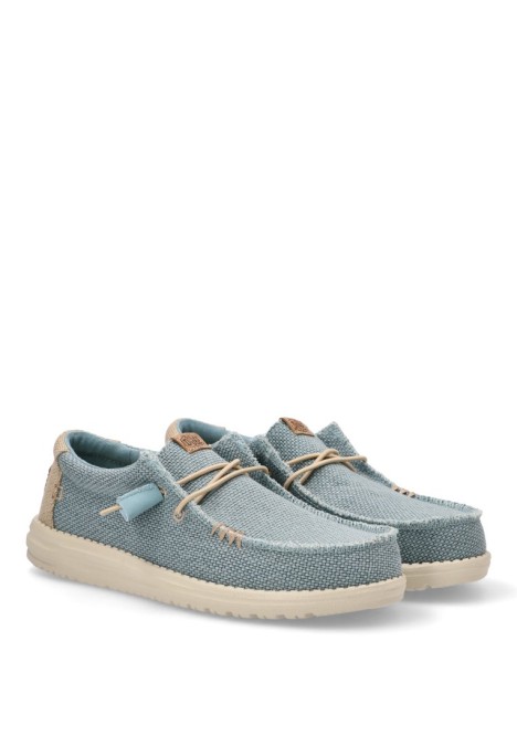 Nautico kiova mocasin de hombre DUDE wally braided verde textil  suela plana