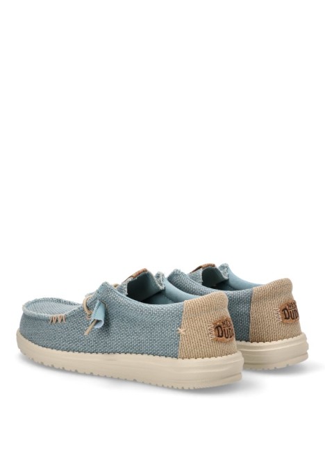Nautico kiova mocasin de hombre DUDE wally braided verde textil  suela plana