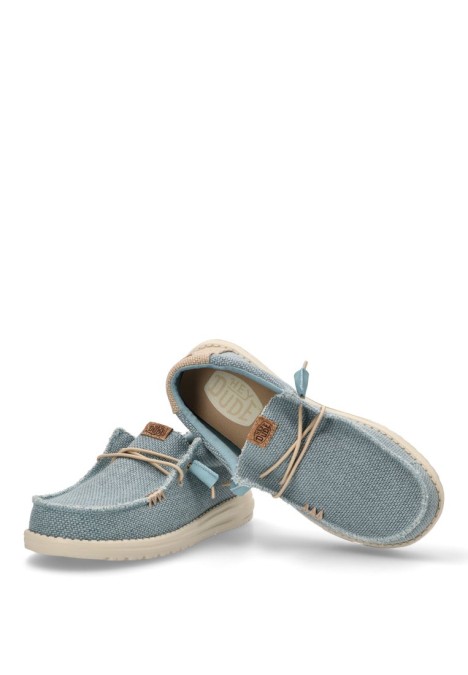 Nautico kiova mocasin de hombre DUDE wally braided verde textil  suela plana