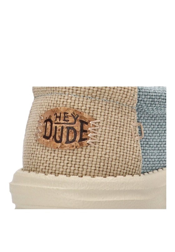 Nautico kiova mocasin de hombre DUDE wally braided verde textil  suela plana
