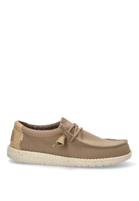 Nautico kiova mocasin de hombre DUDE wally sport mesh taupe textil  suela plana
