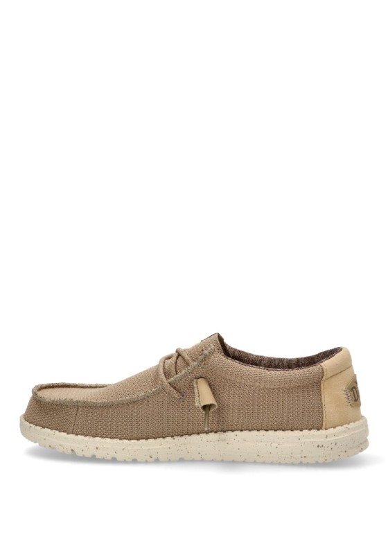 Nautico kiova mocasin de hombre DUDE wally sport mesh taupe textil  suela plana