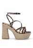 Sandalia de mujer BUONAROTTI cf-5080 leopardo sintetico tacón alto