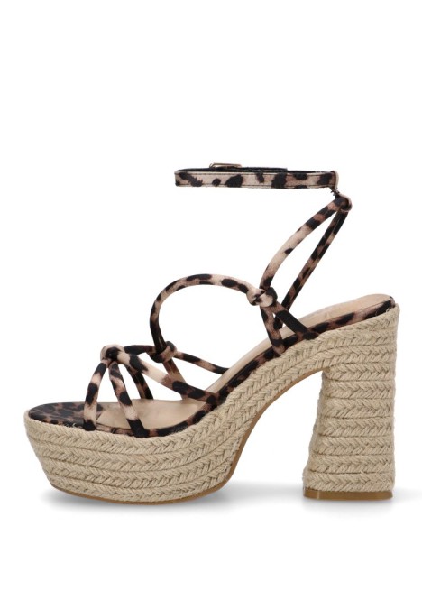 Sandalia de mujer BUONAROTTI cf-5080 leopardo sintetico tacón alto
