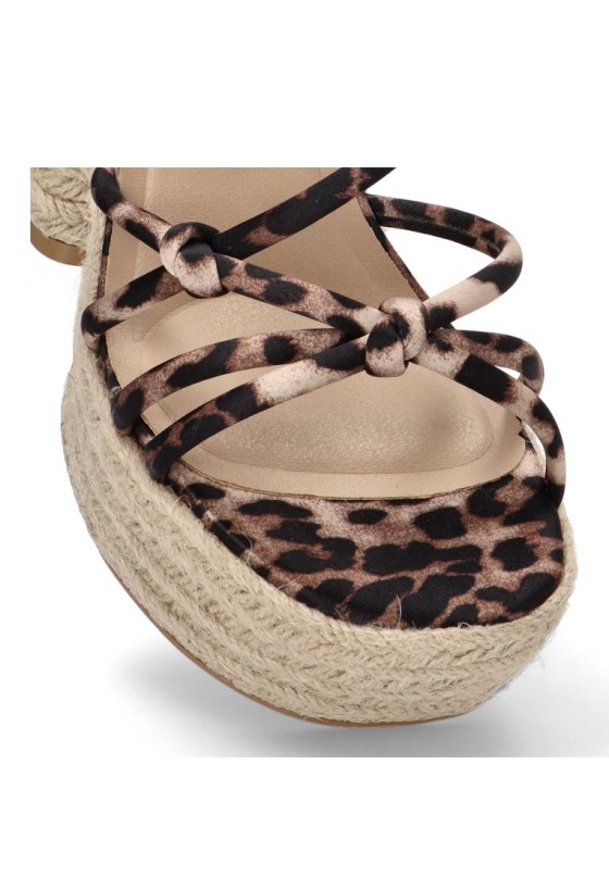 Sandalia de mujer BUONAROTTI cf-5080 leopardo sintetico tacón alto