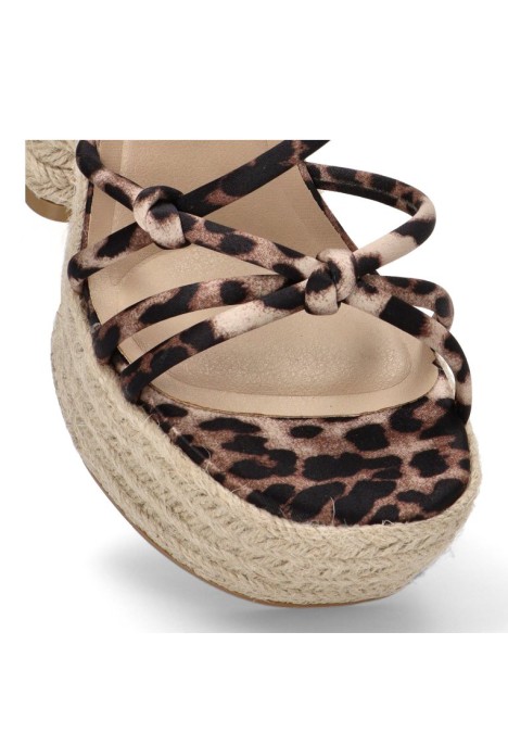 Sandalia de mujer BUONAROTTI cf-5080 leopardo sintetico tacón alto