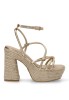 Sandalia de mujer BUONAROTTI cf-5080 oro sintetico tacón alto