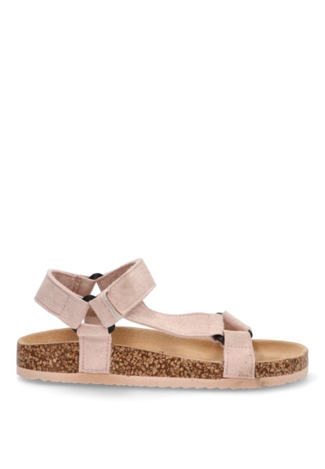 Sandalia de mujer Luna Collection 27-1223 rosa sintetico suela plana