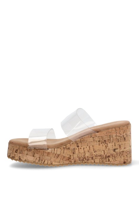 Sandalia de mujer Luna Collection a-5005 beige sintetico cuña media