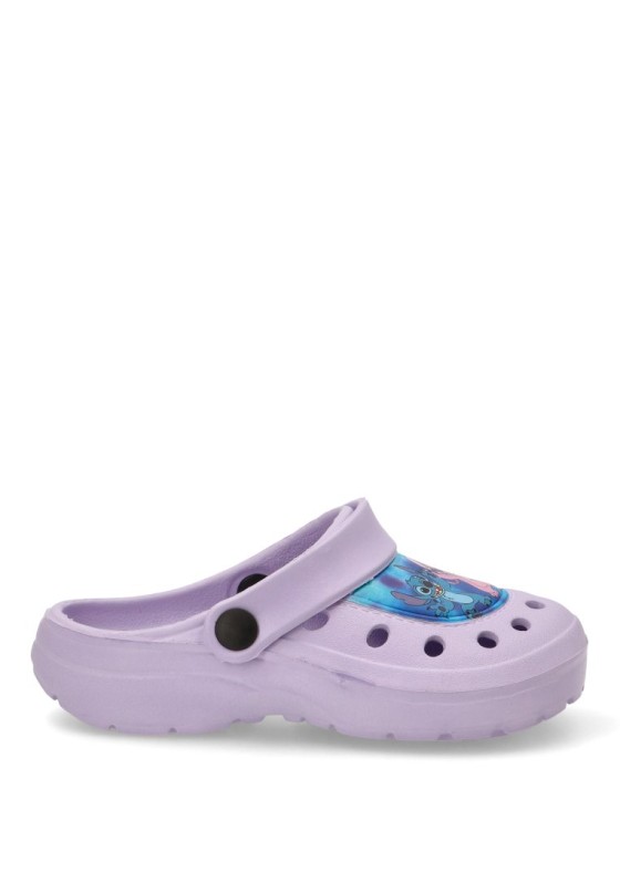 Zueco de niña Luna Collection 2300006437 lila goma suela plana