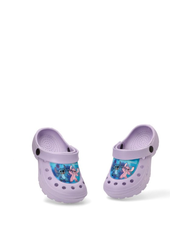 Zueco de niña Luna Collection 2300006437 lila goma suela plana