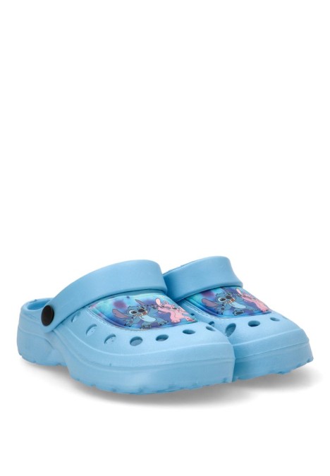Zueco de niña Luna Collection 2300006437 azul goma suela plana