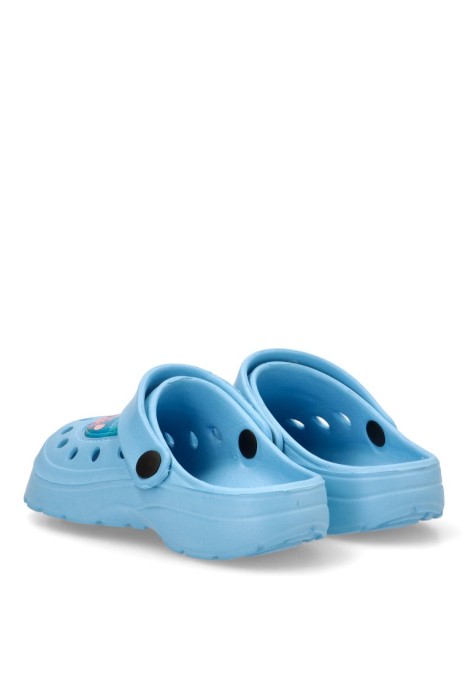 Zueco de niña Luna Collection 2300006437 azul goma suela plana