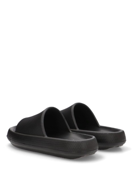 Chanclas sandalias playa de mujer XTI 44489 negro goma suela plana