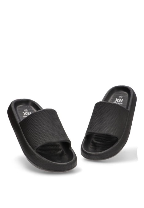 Chanclas sandalias playa de mujer XTI 44489 negro goma suela plana