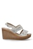 Sandalia de mujer Luna Collection as40 blanco sintetico cuña alta