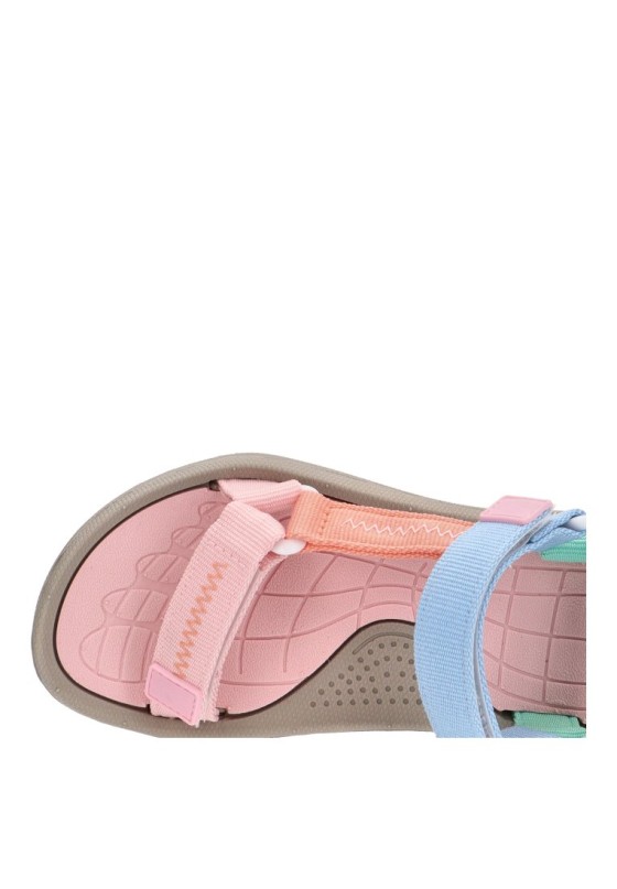 Sandalia de niña  5-s1720c multicolor textil  suela plana