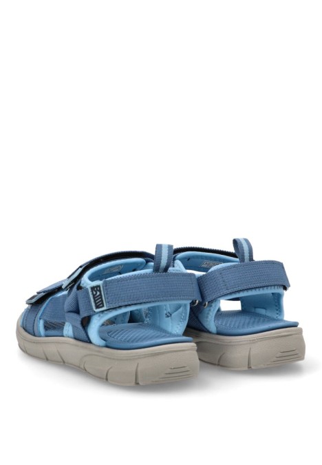 Sandalia de niño  5-s1722b azul textil  suela plana