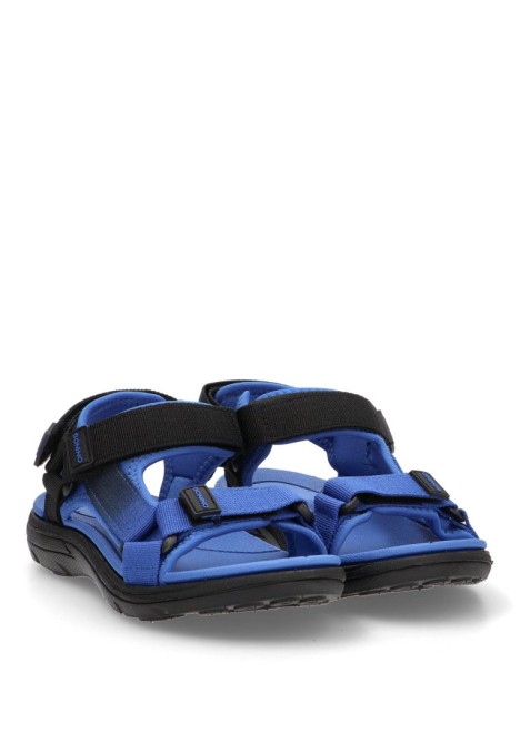 Sandalia de niño  5-s1728a azul textil  suela plana