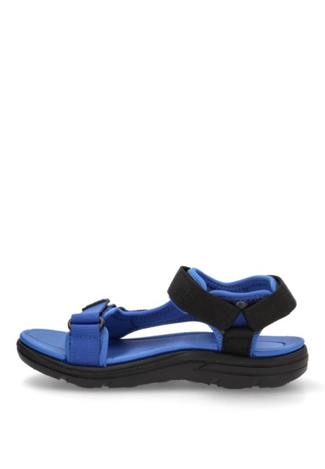 Sandalia de niño  5-s1728a azul textil  suela plana