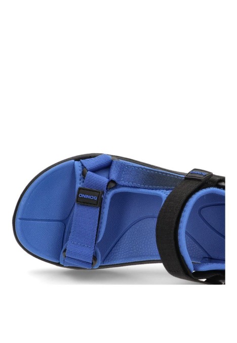 Sandalia de niño  5-s1728a azul textil  suela plana