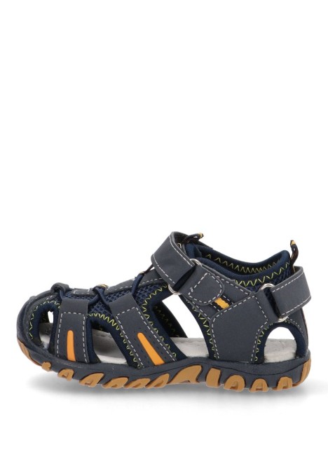 Sandalia de niño Luna Collection 400120 amarillo sintetico suela plana