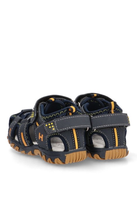 Sandalia de niño Luna Collection 400120 amarillo sintetico suela plana
