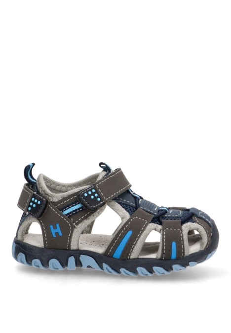Sandalia de niño Luna Collection 400120 azul sintetico suela plana