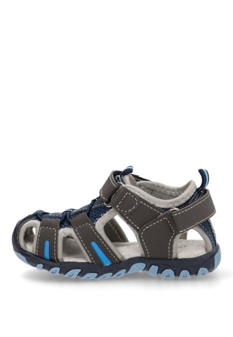 Sandalia de niño Luna Collection 400120 azul sintetico suela plana