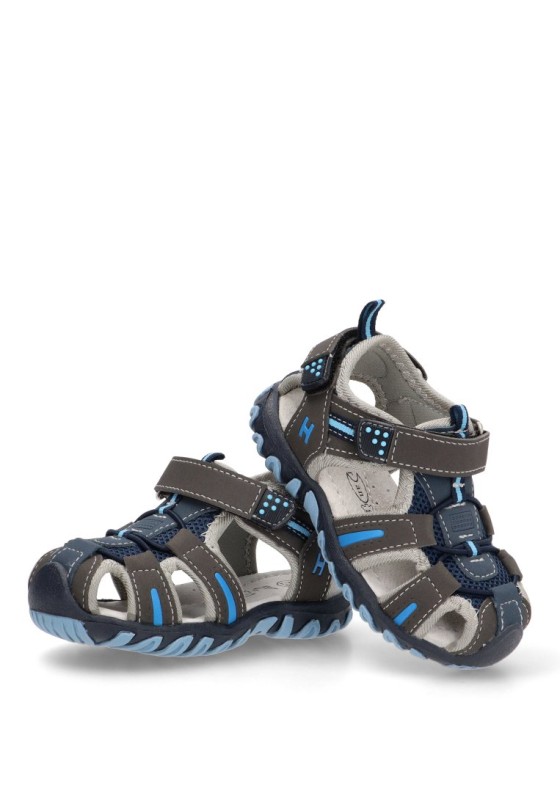 Sandalia de niño Luna Collection 400120 azul sintetico suela plana