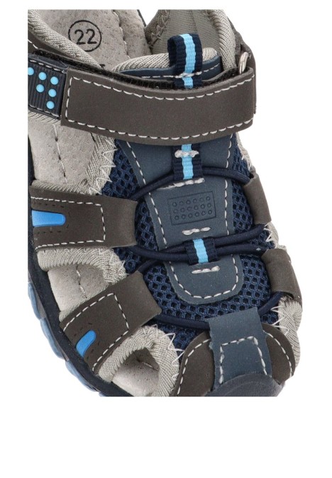 Sandalia de niño Luna Collection 400120 azul sintetico suela plana