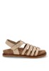 Sandalia de mujer  bolus-107 beige piel suela plana
