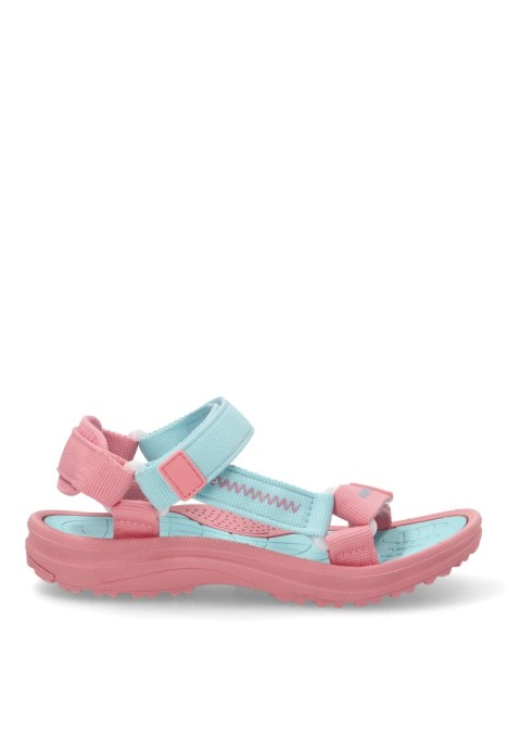 Sandalia de niña BONINO 5-s1720b rosa textil  suela plana