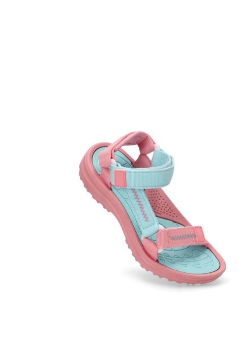 Sandalia de niña BONINO 5-s1720b rosa textil  suela plana