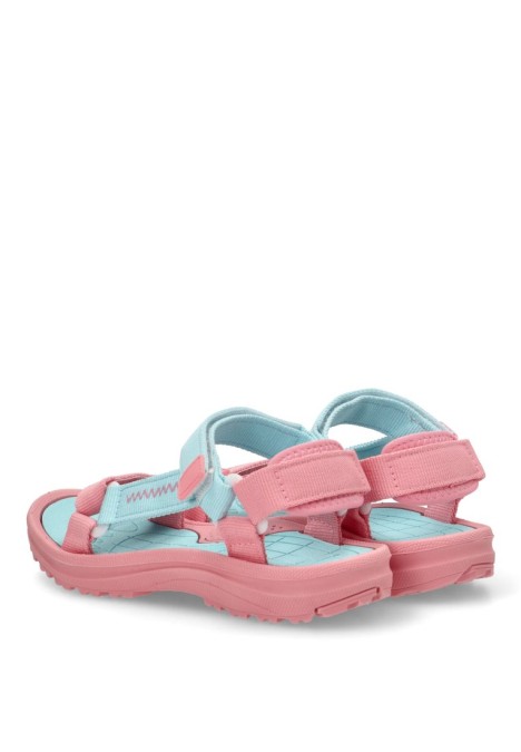 Sandalia de niña BONINO 5-s1720b rosa textil  suela plana
