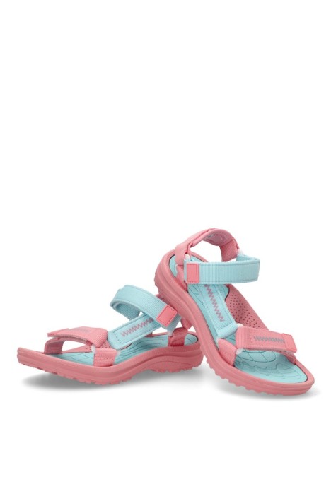 Sandalia de niña BONINO 5-s1720b rosa textil  suela plana
