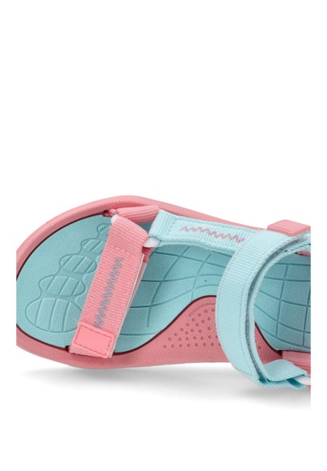 Sandalia de niña BONINO 5-s1720b rosa textil  suela plana