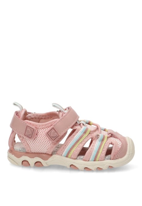 Sandalia de niña  2203790 rosa sintetico suela plana
