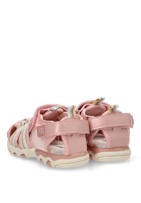 Sandalia de niña  2203790 rosa sintetico suela plana