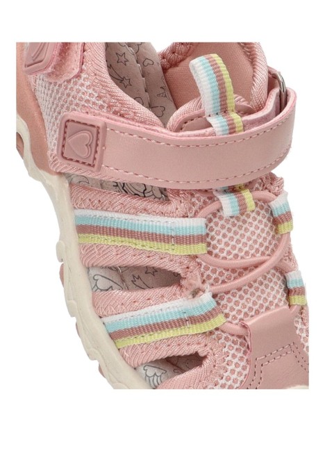 Sandalia de niña  2203790 rosa sintetico suela plana