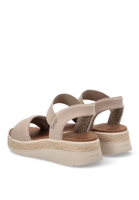 Sandalia de mujer SKECHERS 114413 taupe textil  cuña media