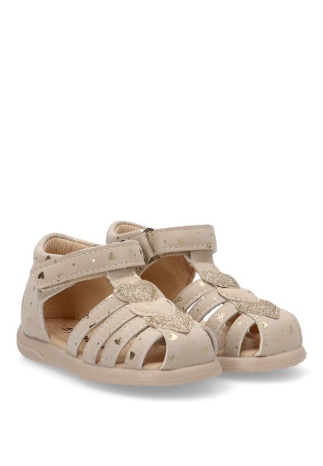 Sandalia de niña BEPPI 2214130 beige sintetico suela plana