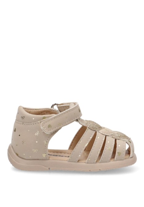 Sandalia de niña BEPPI 2214130 beige sintetico suela plana